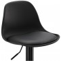 Krzesło barowe kosmetyczne fryzjerskie fotel z oparciem czarne Outlet - 2